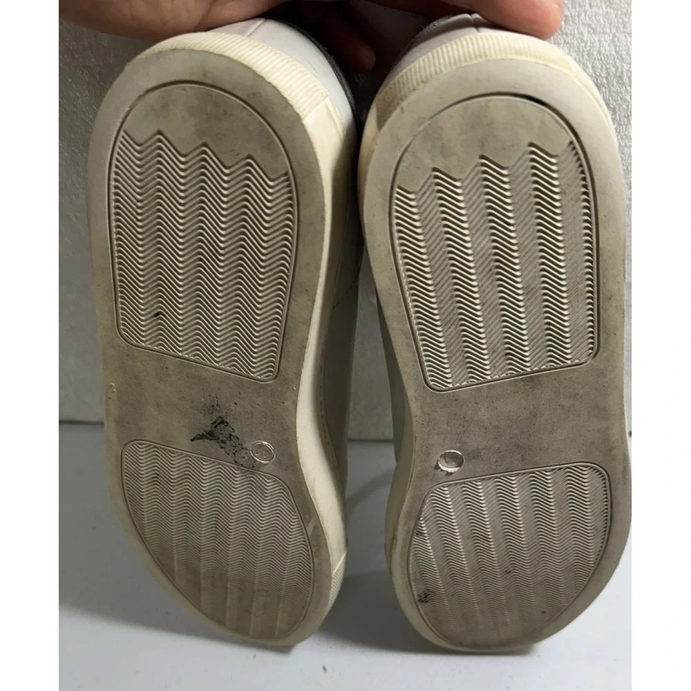 Mens Size 41 White Greenish Leather Lace Up‎ Low Top Casual Shoes - Size 8.5?